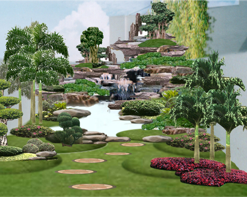 Sketsa Desain Taman